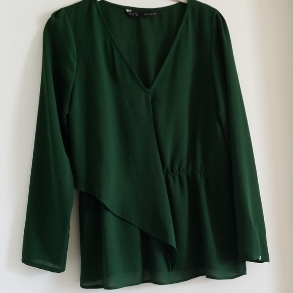 Green blouse from Zara size small - Picture 3 of 3